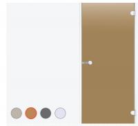 Дверь Harvia ALU 8×21, коробка белая, стекло бронза